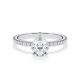 Verlobungsring Veiled Halo Lab-Grown Tropfen-Diamant Platin Rubin RU-1894