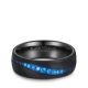 Eheringe Black Titanium Blue Ocean Zirkonia BT-17