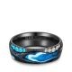 Eheringe Black Titanium Blue Ocean Zirkonia BT-15
