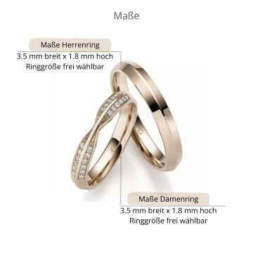 Trauringe Haselnussgold Brillant AG31333