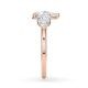 Diamantring Three Stone Lab-Grown Tropfen Pear Rotgold RU-1876