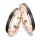 Trauringe Partnerringe Roségold Carbon Zirkonia CA14