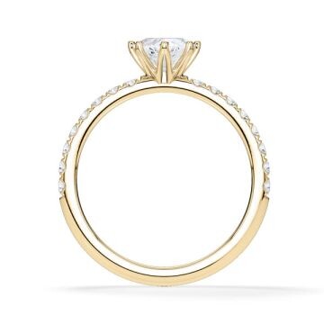 Hollywood Ring Herz Diamant Gelbgold Rubin 1887