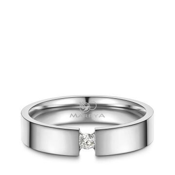 Damenring Spann Edelstahl Zirkonia ES-43